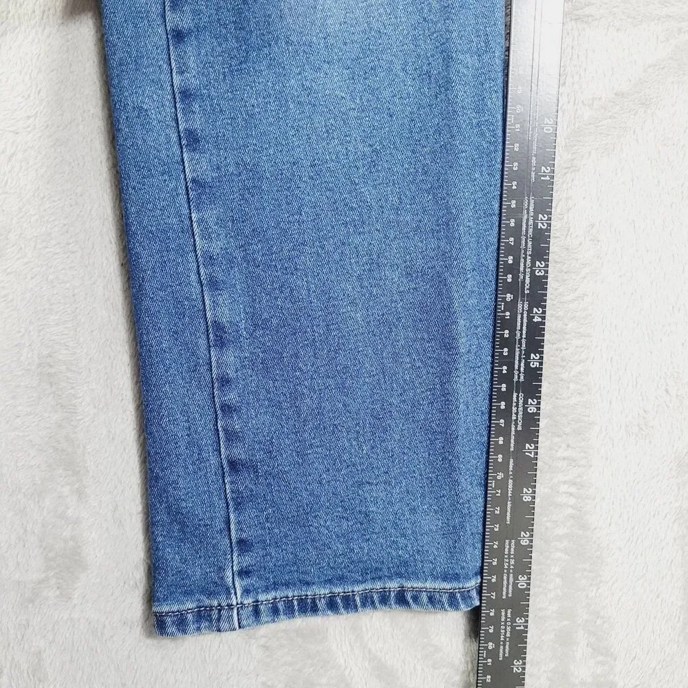 Levi's 505 Jeans Mens 32x30 Blue Med Wash Regular Straight Zip Fly Stretch Denim